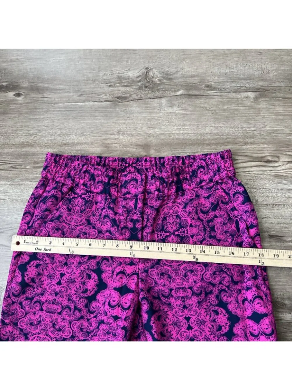 Ann Taylor Paisley Terrace Chiffon Jogger Womens 0 Pink Ankle Cuffed New